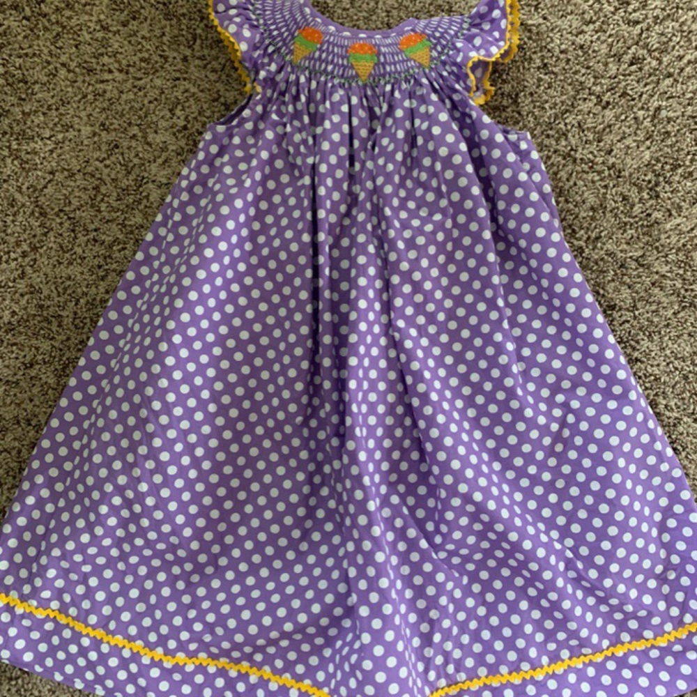 Smocked giraffe dress